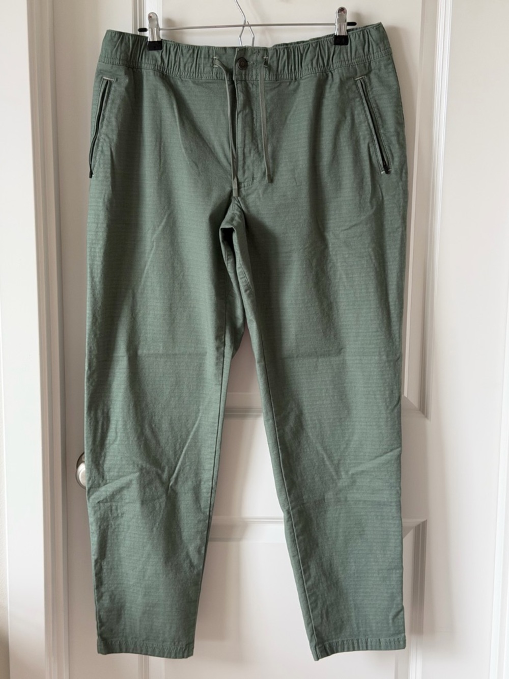 L.L. Bean Explorer Ripstop Pants Men's L Olive Green Elastic Drawstring Waist